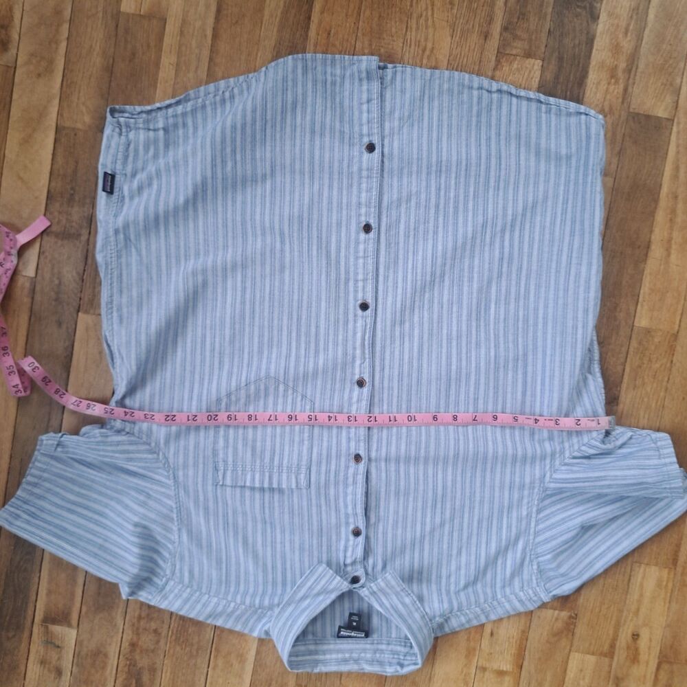 Patagonia Dress Shirt Mens XL Blue Organic Cotton Short Sleeve Button Up Top - Picture 6 of 7